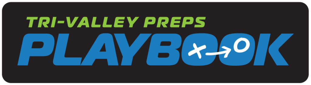 Tri-Valley Preps Playbook logo (black background)